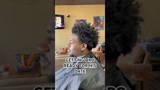 Getting bro ready for his date barber haircut barbershop [upl. by Melita]