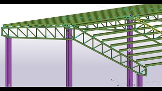 Tekla Structures 2022 Design of trusses in tekla Structures part 1 [upl. by Bondie]