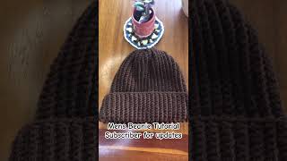 Mens Beanie for absolute beginners tutorial chrochetpettern crochetforbiggners crochettutorial [upl. by Hanima274]