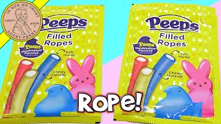 Taste Testing The Peeps Marshmallow Flavored Filled Rope Easter Candy Tasting Review [upl. by Garneau]