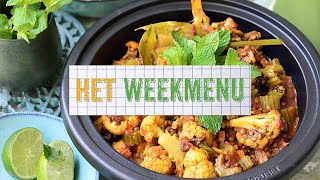 Het Weekmenu 2  Marokkaans stoofpotje met zoete aardappel  Steffi Vertriest [upl. by Brynna155]