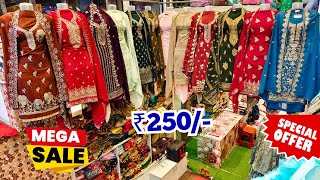 Fancy Suits At Only ₹250 Damaka OFFER Wedding Dresses Lowest Price Zubeda Creation [upl. by Onilecram]