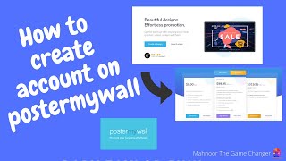 How to create account on postermywall and how to made templates and settings and business [upl. by Derej]