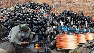 Incredible Process of Old AC Compressor Recycling amp Making Copper Wire in Factory [upl. by Suivatnad107]