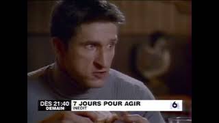 Bande annonce M6  La trilogie du samedi  7 jours pour agir 27 septembre 2002 [upl. by Eustacia]