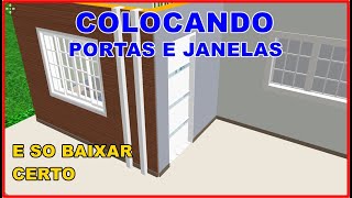 COMO COLOCAR A PORTA CORRETAMENTE NA PAREDE SWEET HOME 3D [upl. by Anabella933]