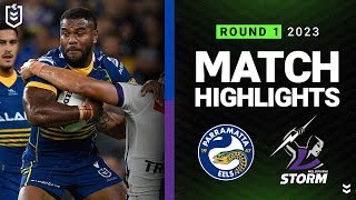 NRL 2023  Parramatta Eels v Melbourne Storm  Match Highlights [upl. by Raimondo]