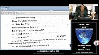 DIMENSION OF SUBSPACE OF A FINITE DIMENSIONAL VECTOR SPACE BY DR NIDHI SURI [upl. by Aivitnahs]