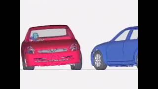 RARE CRASH TEST VIDEO Nissan Fuga and Nissan Tiida hatchback crash test [upl. by Ambrosius426]