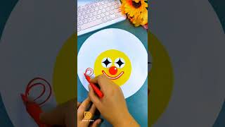 কাগজ দিয়ে ইমুজি emoji smile smiley craft funny shortsvideo tasrif shorts reels [upl. by Isoais351]