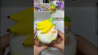 Play Banana Slime With Me slime yellowslime asmr trending slimefriends [upl. by Ahsaelat]