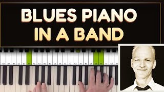 Playing Blues Piano with band improvisation with rhythm section [upl. by Yunick]