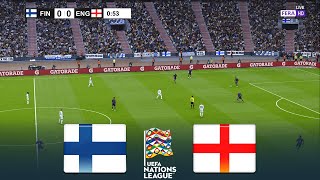 LIVE 🔴 FINLAND vs ENGLAND  UEFA Nations League 20242025  13 October 2024  FL 2025 Gameplay [upl. by Aneeuq]