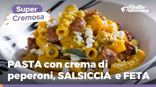 PASTA CREMOSA con PEPERONI SALSICCIA e FETA facile e veloce [upl. by Nnyletak]