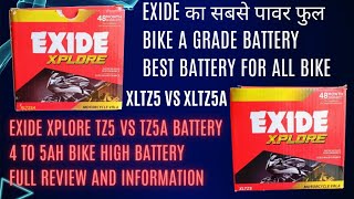 Exide bike battery XLTZ5 vs XLTZ5A defference  Xplore XLTZ5 amp XLTZ5A best bike battery Exide 2024 [upl. by Linnie]