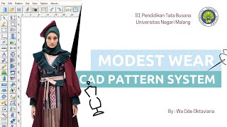 Modest Wear CAD Pattern System RichpeaceDGSLangkah Pembuatan Pola Obi Belt [upl. by Draper]