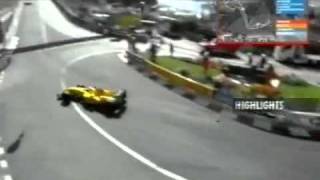 Takuma Sato Monaco 2002 crash [upl. by Conley]