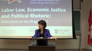 Wilma Liebman quotLabour Law Economic Justice and Political Rhetoric Reflections on the Wagner Actquot [upl. by Assin]