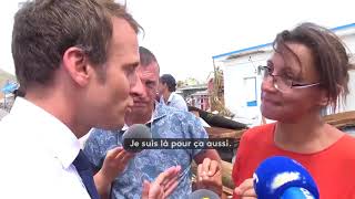 Face à une habitante de SaintMartin en colère Emmanuel Macron promet de revenir quotavant un anquot [upl. by Lidah]