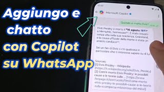 Aggiungo e chatto con Copilot su WhatsApp Tutorial [upl. by Danny]