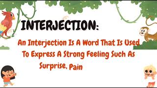 Parts Of Speech  Definition Of Interjection  English Grammar  Kids Learning Video [upl. by Dabbs]