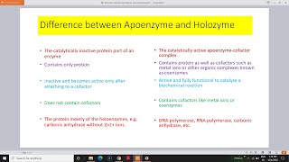 Apoenzyme vs Holoenzyme [upl. by Osborne]