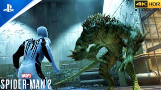 AntiVenom Suit vs Lizard Boss Fight  Marvels SpiderMan 2 New Game Plus [upl. by Rehposirhc390]