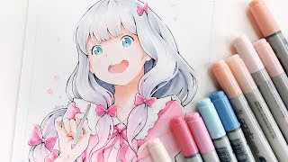 Copic Manga Drawing  Sagiri [upl. by Ylrebma]