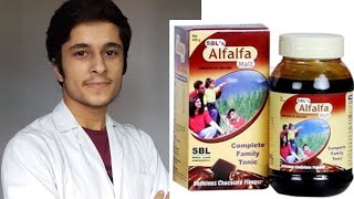 sbl alfalfa malt benefits in hindi [upl. by Yromas]