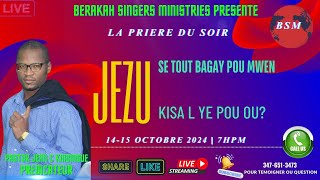 101424 LA PRIERE DU SOIR  PASTOR JEAN COLBERT KINDINGUE [upl. by Sosna]