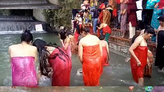 Swastani Salinadi Mela Open Holy Bath Women in Salinadi Rivver 2020  सालीनदी मेलाको केही झलकहरु [upl. by Nitneuq843]