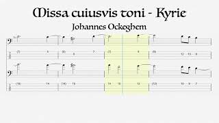 Missa Cuiusvis Toni Dorian  Johannes Okeghem Classical Bass Tabs HQ [upl. by Brock]