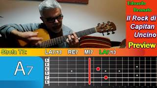 IL ROCK DI CAPITAN UNCINO Bennato  TUTORIAL Chitarra TAB Accordi  Guitar Lesson [upl. by Frantz100]