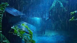 leave the symptoms of insomnia behind with heavy rain and the sound of thunder on the tin roof ASMR [upl. by Bella316]