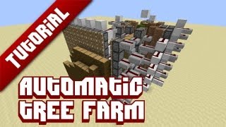 Minecraft Tutorial Automatic Tree Farm [upl. by Ngo]