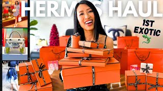 WHAT I GOT FOR CHRISTMAS 2023  HUGE Hermes Haul  Vlog 🍊🦎 1st Exotic [upl. by Idola890]