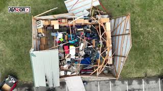 Avi8tor drone shows Selma Indiana day after March 14 2024 tornado [upl. by Skiba]