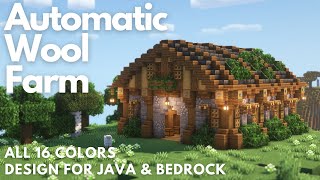 AUTOMATIC WOOL FARM  Minecraft Tutorial  Java amp Bedrock 121 [upl. by Woermer]