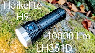 Nealsgadgets Haikelite H9 Led Taschenlampe Fluter 9xLH351D 10000 Lumen Review Flashlight Beamshots [upl. by Felike998]