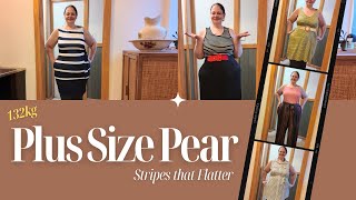 Dressing a Plus Size Pear Shaped Body  Stripes that Flatter [upl. by Siger463]