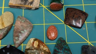 Grinding some Flint and larimar with Natrolite to make a cabochon [upl. by Areis]