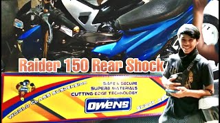 Raider 150 shock absorber  Owens rear shock quality at abot kaya [upl. by Madelin700]