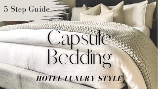 HOTEL LUXURY CAPSULE BEDDING  5 Step Guide  Affordable Bed Essentials [upl. by Bellda]