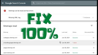 Fix e landing page sitemap xml error in Google Search Console wordpress English Video [upl. by Assenav241]