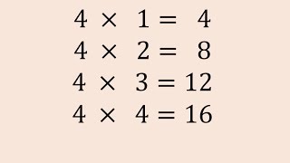 Tabla de multiplicar del 4 fácil y rápida [upl. by Asilem]