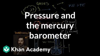 Pressure and the simple mercury barometer  Physical Processes  MCAT  Khan Academy [upl. by Hsirehc]