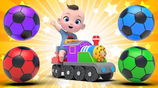 Train Playground  Color Balls Seven Steps música colorida Learn Sing A Song Infantil Nursery Rhyme [upl. by Nerahs178]