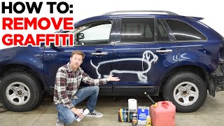 How to Best Products to Remove Graffiti Spray Paint from Vehicle [upl. by Ogeid947]