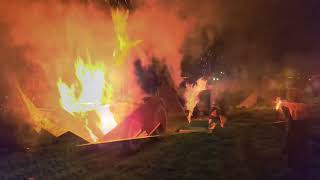 Mahnfeuer im Wallbach der beigen der Bauern Proteste [upl. by Chambers]