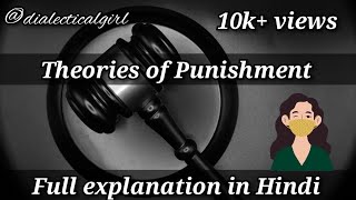 THEORIES OF PUNISHMENT  EXPLANATION IN HINDI  CRIMINOLOGY  DIALECTICAL GIRL [upl. by Nosro346]